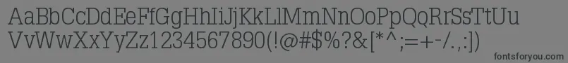 TyposlabserifLight Font – Black Fonts on Gray Background