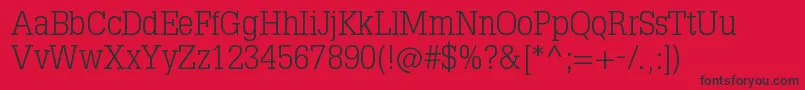 TyposlabserifLight Font – Black Fonts on Red Background