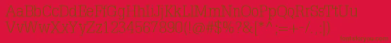 TyposlabserifLight Font – Brown Fonts on Red Background