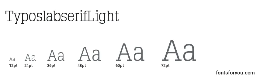 Размеры шрифта TyposlabserifLight
