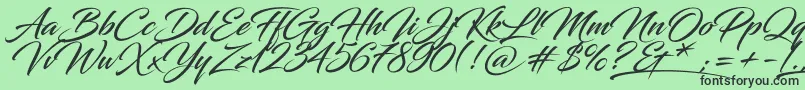 fuente Blacksword – Fuentes Negras Sobre Fondo Verde