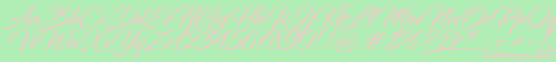 Blacksword Font – Pink Fonts on Green Background