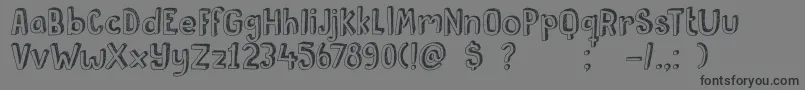 DkPusekatt Font – Black Fonts on Gray Background