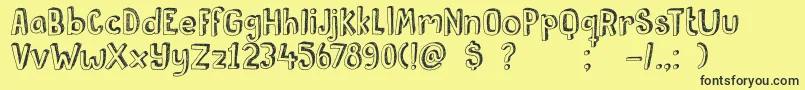 More about DkPusekatt Font DkPusekatt Font – Black Fonts on Yellow Background
