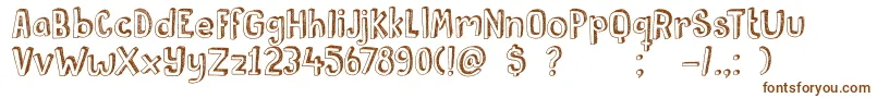 DkPusekatt Font – Brown Fonts on White Background