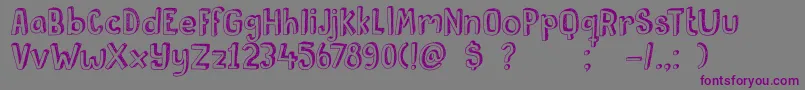 DkPusekatt Font – Purple Fonts on Gray Background