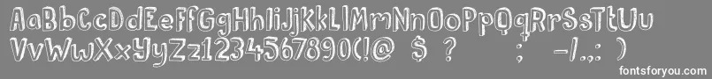DkPusekatt Font – White Fonts on Gray Background