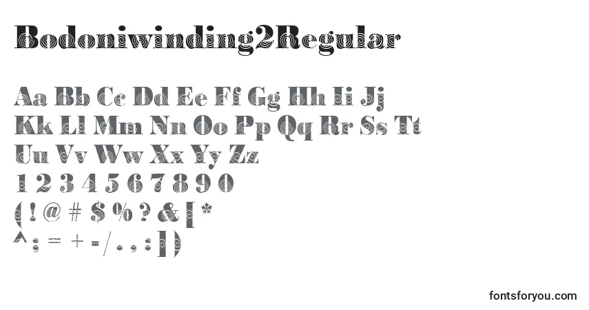 Schriftart Bodoniwinding2Regular – Alphabet, Zahlen, spezielle Symbole