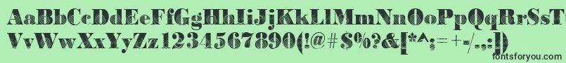 Bodoniwinding2Regular Font – Black Fonts on Green Background