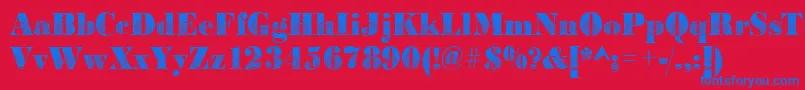 Bodoniwinding2Regular Font – Blue Fonts on Red Background