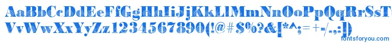 Bodoniwinding2Regular Font – Blue Fonts on White Background