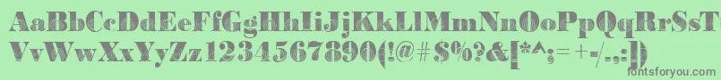 Bodoniwinding2Regular Font – Gray Fonts on Green Background