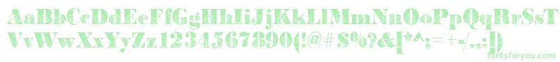 Bodoniwinding2Regular Font – Green Fonts on White Background