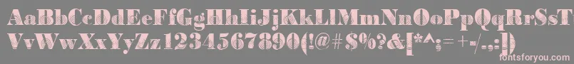 Bodoniwinding2Regular Font – Pink Fonts on Gray Background