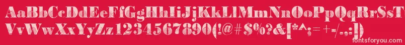 Bodoniwinding2Regular Font – Pink Fonts on Red Background