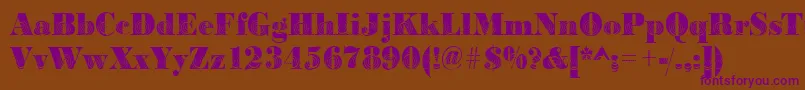 Bodoniwinding2Regular Font – Purple Fonts on Brown Background