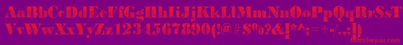 Bodoniwinding2Regular Font – Red Fonts on Purple Background