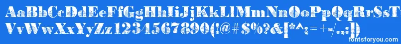 Bodoniwinding2Regular Font – White Fonts on Blue Background