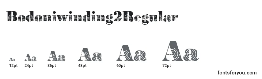 Größen der Schriftart Bodoniwinding2Regular