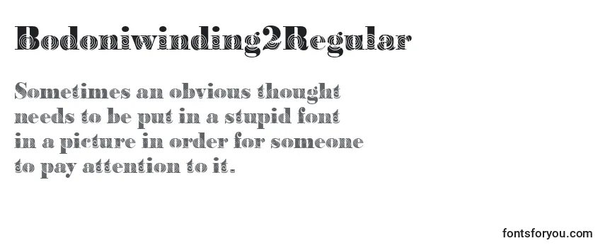 Bodoniwinding2Regular Font