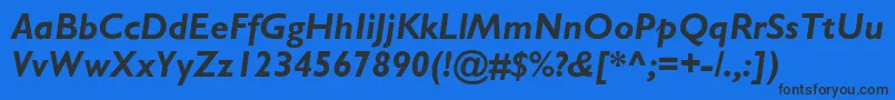 StimmellBolditalic Font – Black Fonts on Blue Background