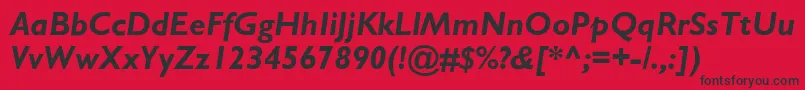 StimmellBolditalic Font – Black Fonts on Red Background