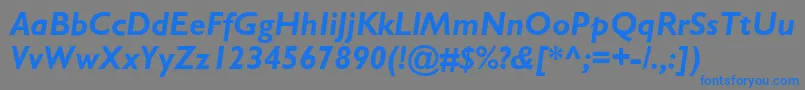 StimmellBolditalic-Schriftart – Blaue Schriften auf grauem Hintergrund