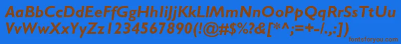 StimmellBolditalic Font – Brown Fonts on Blue Background