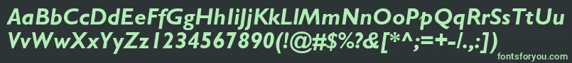 StimmellBolditalic Font – Green Fonts on Black Background