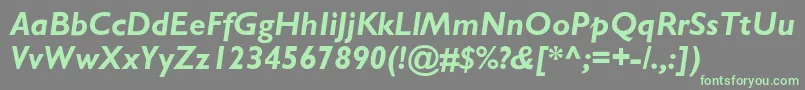 StimmellBolditalic Font – Green Fonts on Gray Background