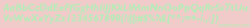 StimmellBolditalic-Schriftart – Grüne Schriften auf rosa Hintergrund