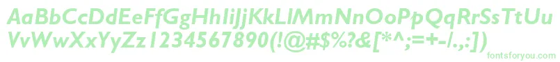 StimmellBolditalic Font – Green Fonts on White Background