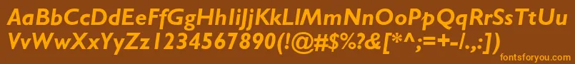 StimmellBolditalic Font – Orange Fonts on Brown Background