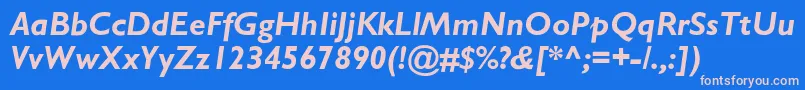 フォントStimmellBolditalic – ピンクの文字、青い背景