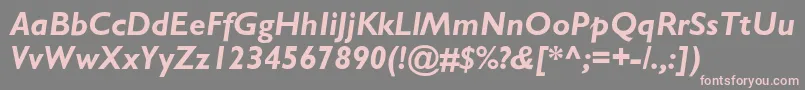 フォントStimmellBolditalic – 灰色の背景にピンクのフォント