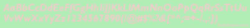 StimmellBolditalic Font – Pink Fonts on Green Background