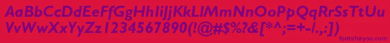StimmellBolditalic Font – Purple Fonts on Red Background