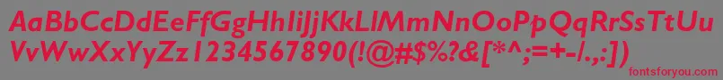 StimmellBolditalic Font – Red Fonts on Gray Background