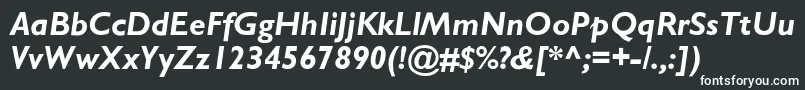 StimmellBolditalic Font – White Fonts on Black Background