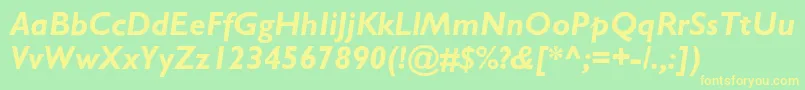 StimmellBolditalic Font – Yellow Fonts on Green Background