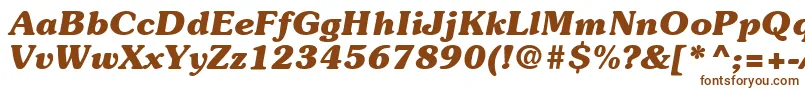 ItcSouvenirLtBoldItalic Font – Brown Fonts on White Background