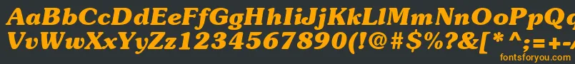 ItcSouvenirLtBoldItalic Font – Orange Fonts on Black Background