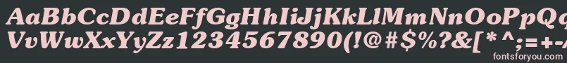 ItcSouvenirLtBoldItalic Font – Pink Fonts on Black Background