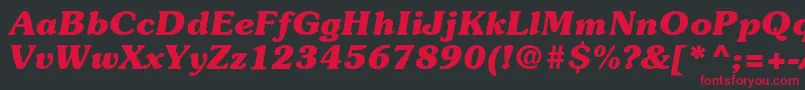 ItcSouvenirLtBoldItalic Font – Red Fonts on Black Background