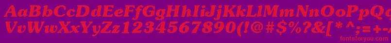 ItcSouvenirLtBoldItalic Font – Red Fonts on Purple Background