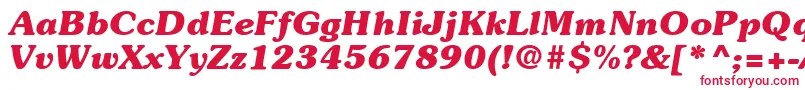 フォントItcSouvenirLtBoldItalic – 赤い文字