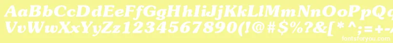 ItcSouvenirLtBoldItalic Font – White Fonts on Yellow Background