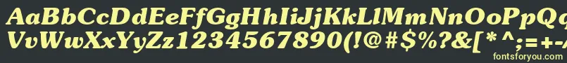 ItcSouvenirLtBoldItalic Font – Yellow Fonts on Black Background