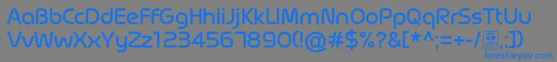 フォントMagettasRegularDemo – 灰色の背景に青い文字