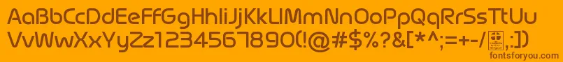 MagettasRegularDemo Font – Brown Fonts on Orange Background
